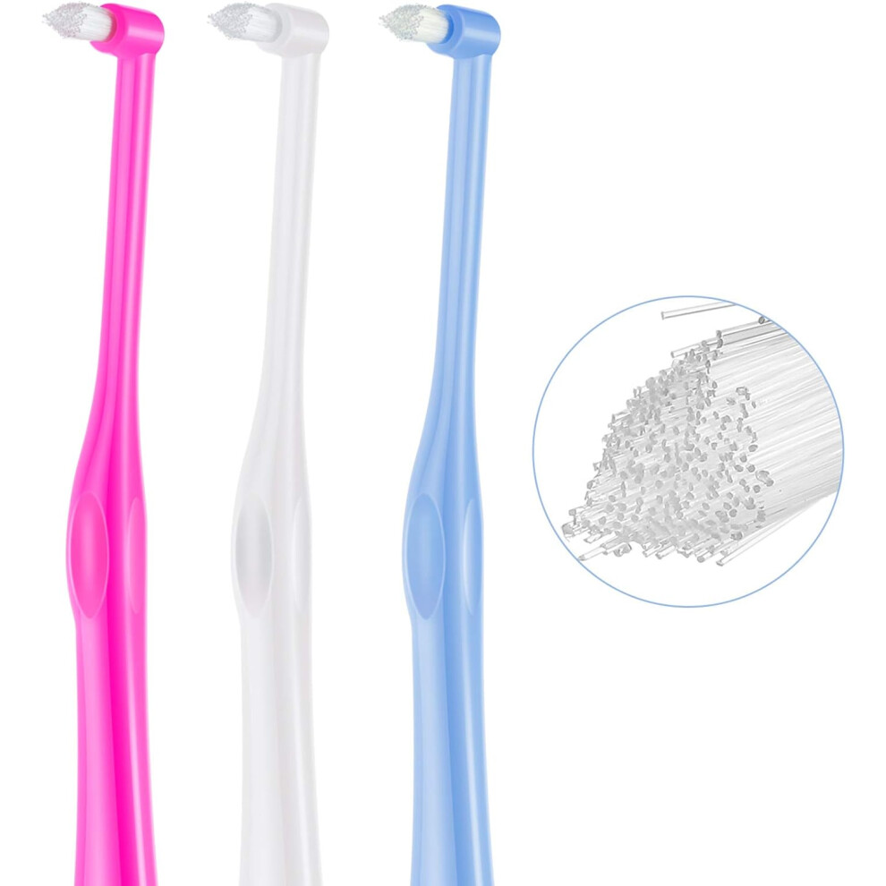 Orthodontic Toothbrush for Precision Cleaning, Ultra Soft Bristles Toothbrush Ensuring Sensitive Gums Protection and Comfort, Mini Single Head Single