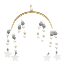 Durable & Environmentally Friendly Materials Nursery Decoration, Wide Applications Ceiling Mobiles for Baby Room Living Room Bedroom (Neutral Colo