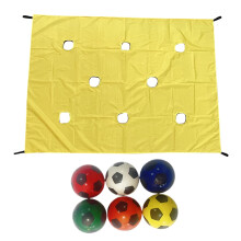 Team Building Tarp with Holes for Group Learning, Collaboration Yellow