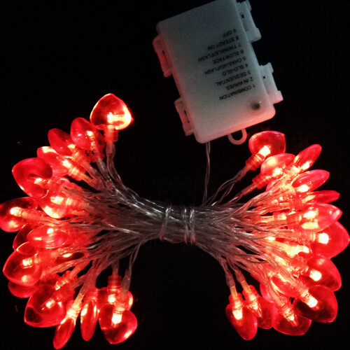 String Lights For Valentine's Day, Heart-Shaped LED Decor With Eight Lighting Modes, Auto Timer Function For Hassle-Free Festive Moods 1