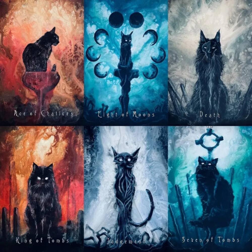 Haunted Cat Tarot, Haunted Cat Tarot, Tarot Card, Funny Game, Divination 2