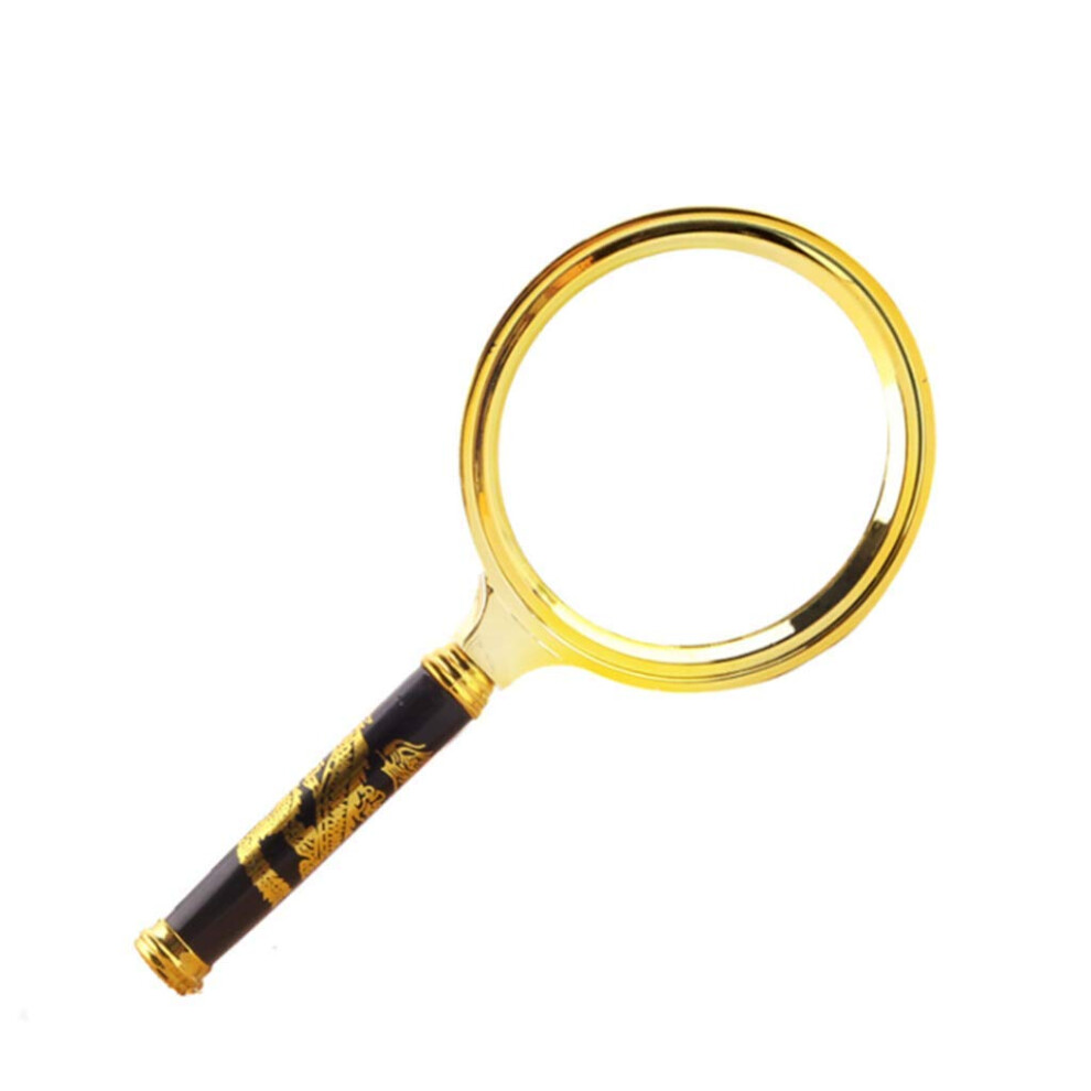 Gold Lupen, Educational Hobby Magnifiers, Handheld Magnifier With Vintage Handle, Portable 5X Reading Magnifier For Elderly Men (Diameter, 70 Mm) 70Mm