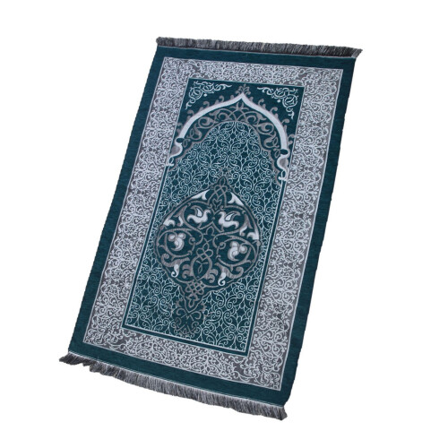 Chenilles Kitchen Rug Easy Maintenance Fatigue-Ink green