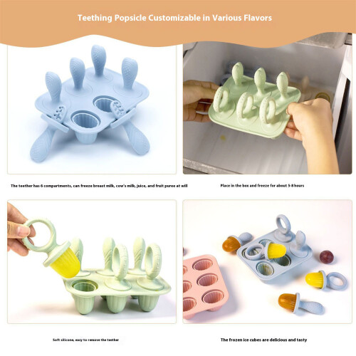 Silicone Teething Cubes Molds For Infants And-Deep pink Model A 2