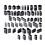 Belt Punch Tool Elliptical Shape Designs-55 piece set 1