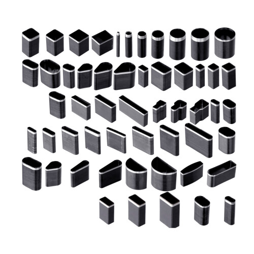 Belt Punch Tool Elliptical Shape Designs-55 piece set
