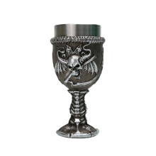 Insulated Nonrust Steel Skull Wine Cup Comfortable Grip For