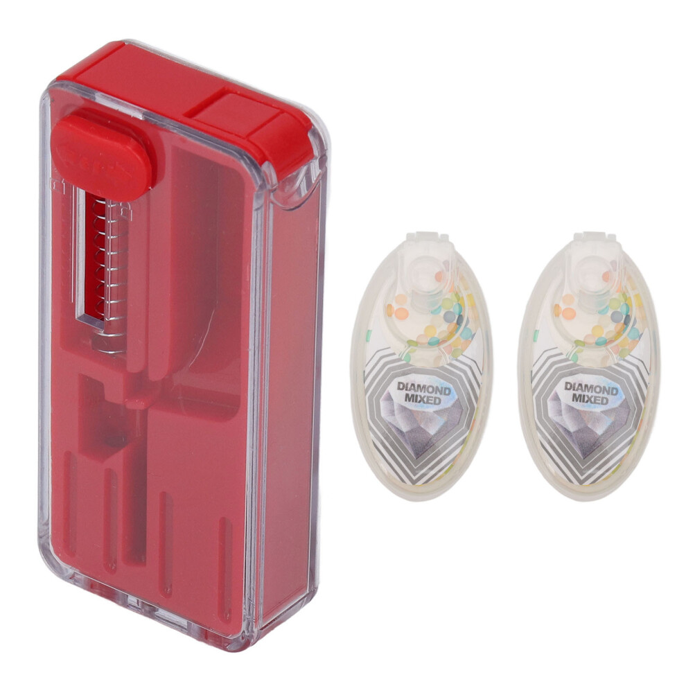 Red Cigarette Burst Capsule Box Abs One-Hand Operation, 80X38x12mm