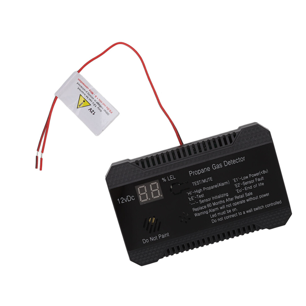 Rv Propane Gas Detector Alarm 85Db Ul Cert, Black, 10.2X2x6.6cm 7901381061563