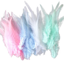 DIY Craft Feathers In A Multi-purpose Feather Pack, Natural Goose Feathers Professionally Cleaned, Available In White, Black And Multicolor, 50PCS