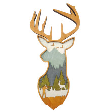Farmhouse Wall Decoration, Multi-Layer Forest Decor for Cabin Bedroom Living Room Decor, Nice Design And Color Multicolor 45 22 2 cm
