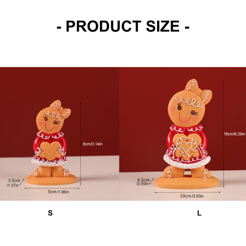 Gingerman Resin Ornament For Tabletop Shelf-L Love rabbit 2