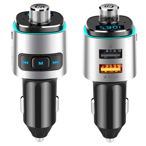 Πομπός Bluetooth FM για αυτοκίνητο QC3.0Ασύρματος προσαρμογέας αυτοκινήτου για 2
