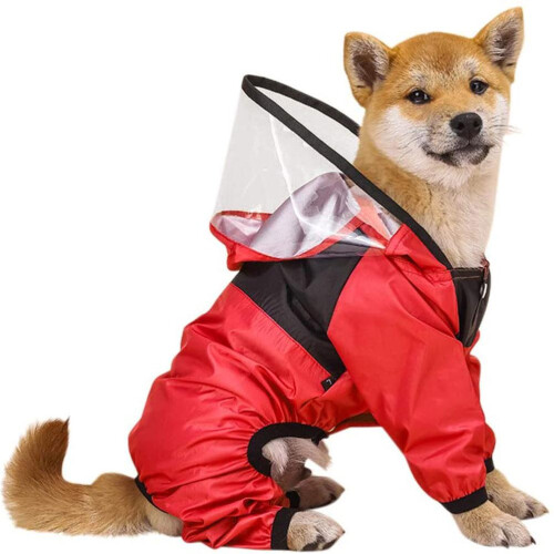 Ασπίδα για το Adventurous Pup's, Αδιάβροχο Αδιάβροχο για Σκύλους, Ρυθμιζόμενο Αδιάβροχο