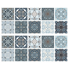 Waterproof Tile Stickers for Backsplash, Waterproof Peel and Stick Tile Stickers Easy to Install, Self-Adhesive Vintage Mosaic Art PVC Wall Decals Rem