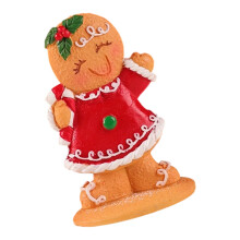 Gingerman Figur Ornament Weihnachten Harz-S Mädchen auf Krücken