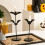 Halloween Decorative Iron Bat Candle Holders Taper-L 5