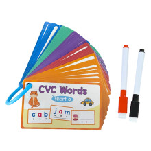CVC Words Learning Cards, ESL Teaching Materials, Vocabulary Cards, Flashcards as a Gift for Children Aged 3 4 5 Years