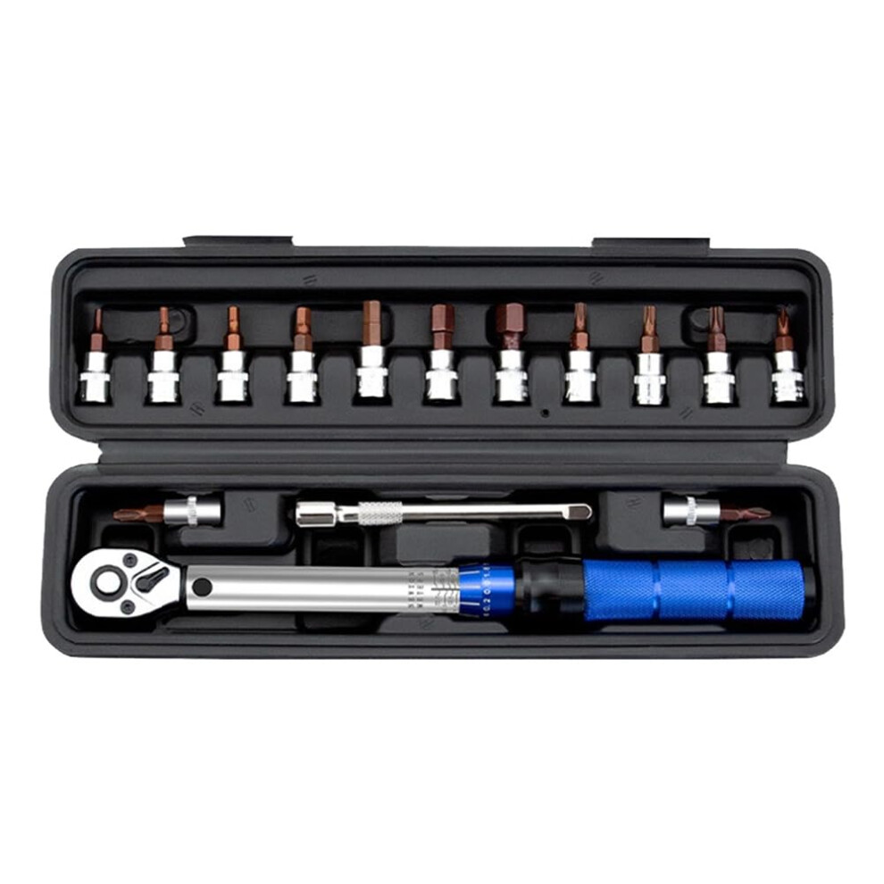 16Piece Torque Wrench Set Hexagon Bidirectional Adjustable 1/4Inch Ratchet Wrench Maintenance Tool Easy To Use 9426802322231
