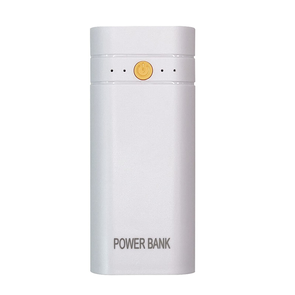 Batterychargercase Portable Box With 2.1A/5V Input And Output 2X18650 Battery Case Black/White 9347817300765