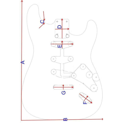 Professional 6string EGuitar ST Body DIY 1