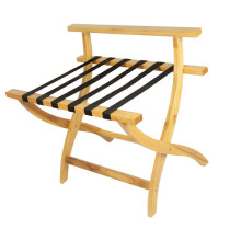 Portable Backpack Luggage Holder Storage Organiser Foldable Wooden Pannier Rack