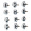 Set Of 12 Shimmering Silver Artificial Pumpkins Multipurpose 1