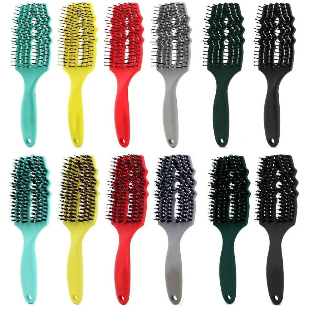 Hair Brush for Detangling, Hair Combs for Styling, Ergonomic Handle, Lightweight, Soft Bristles, for Women and Men Yellow