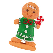 Gingerman Resin Ornament Christmas Figurine-L Boy Lollipop