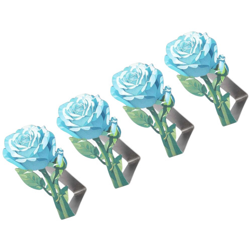 Pinces à nappe à fleurs, pinces décoratives-Rose bleue