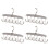 Space Saving Rotating Hook Sturdy Plastic Clothes Rack-4 packs 1