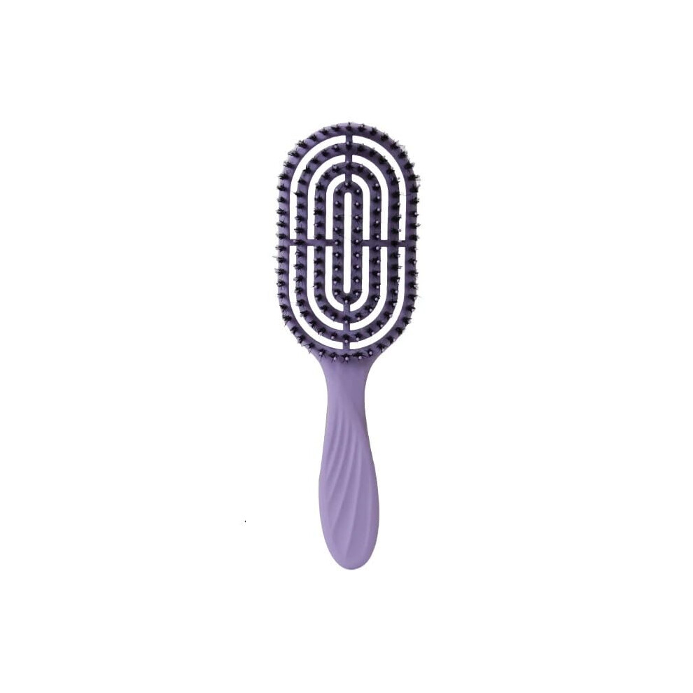 Hair Brush for Detangling, Hair Combs for Styling, Ergonomic Handle, Lightweight, Soft Bristles, for Women and Men Purple 3