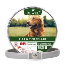 Dog Collars Against Bugs, 63.5 cm Adjustable Anti Flea and Tick Collar for Dogs, Waterproof Flea Collar
