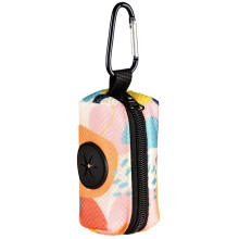 Portable dog poop bag holder for leash, soft box, poop bag dispenser for walking, running or hiking, outdoor tool