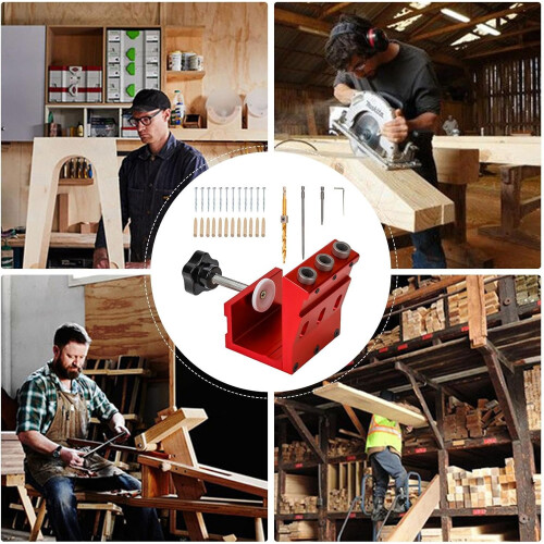 Pocket Drill Hole System  Adjustable Joining Tool with 15 Angle Precision Jig 2