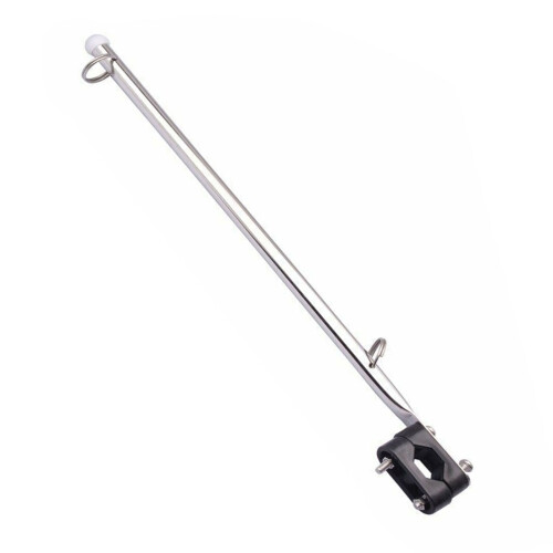 Metal Marine Flagpole With Black Nylon-1 extended version