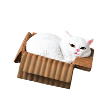 Leuke realistische katten in doos harsen sculptuur miniatuur- 4