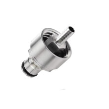 Stainless Steel Carbonation Cap for PET Bottles, 60PSI Pressure, Fits Homebrew Kegs, 5/16 Barb