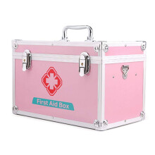 First Aid Kit Lockable Medical Storage Box, Stackable Wall Mount Emergency Organizer 16ih