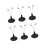 Pack Of 6 Metal Doll Display Stands Secure Support Base-Black 1
