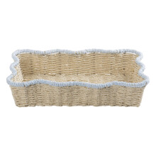 Ambachtelijk papieren koord decoratieve bloempot mand-Blauw