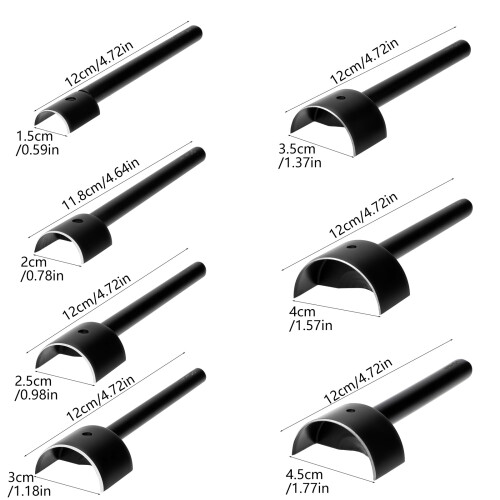 7Pcs Leather Craft Half Round Cutter Half Round End Corner 2