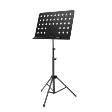 Portable Foldable Music Stand for Orchestra Adjustable Lightweight Band Stand (Black)