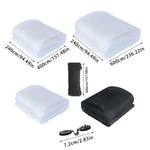 Reusable Customizable Polyester Plant Guard Cover-White 2.4x4m 1