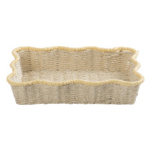 Flower Handcrafted Storage Basket Natural Fiber-Yellow