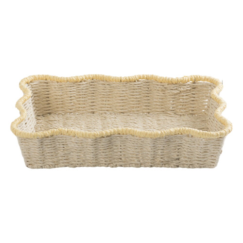 Panier de rangement de fleurs fabriqué à la main,-Jaune