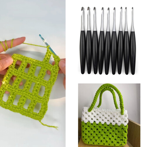 1 Set 3.5mm-8.0mm Crochet Hook Set Ergonomical Crochet Needle 1