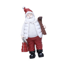 Hars Kerstmannen Standbeelden Kerst Staande-Witte kleren dragen