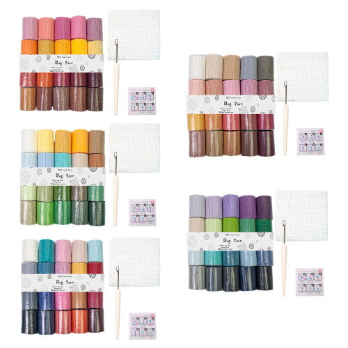 Rug Making Embroidery Set 20 Color Acrylic Yarn Thread-02 1