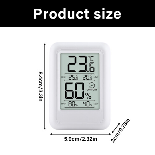 Battery Powered Digital Thermometers Hygrometer Easy Read Room 2